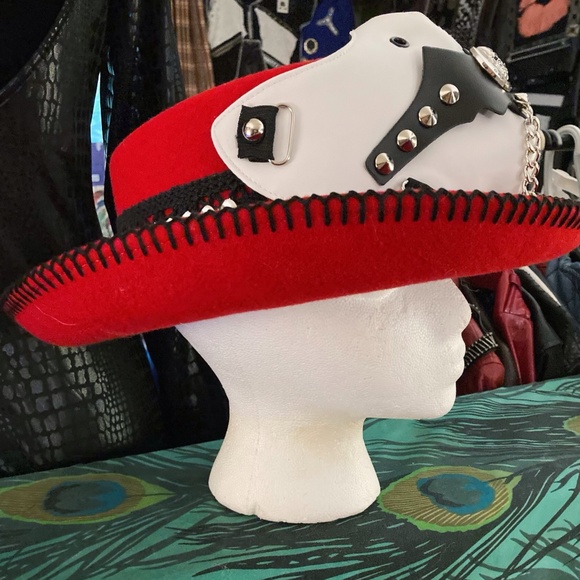 Custom Red Goth Hat main image 5